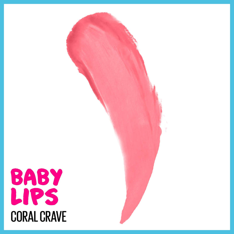 Maybelline New York Dr. Rescue Baby Lips Medicated Lip Balm Makeup, Coral Crave, 0.15 oz Maybelline New York
