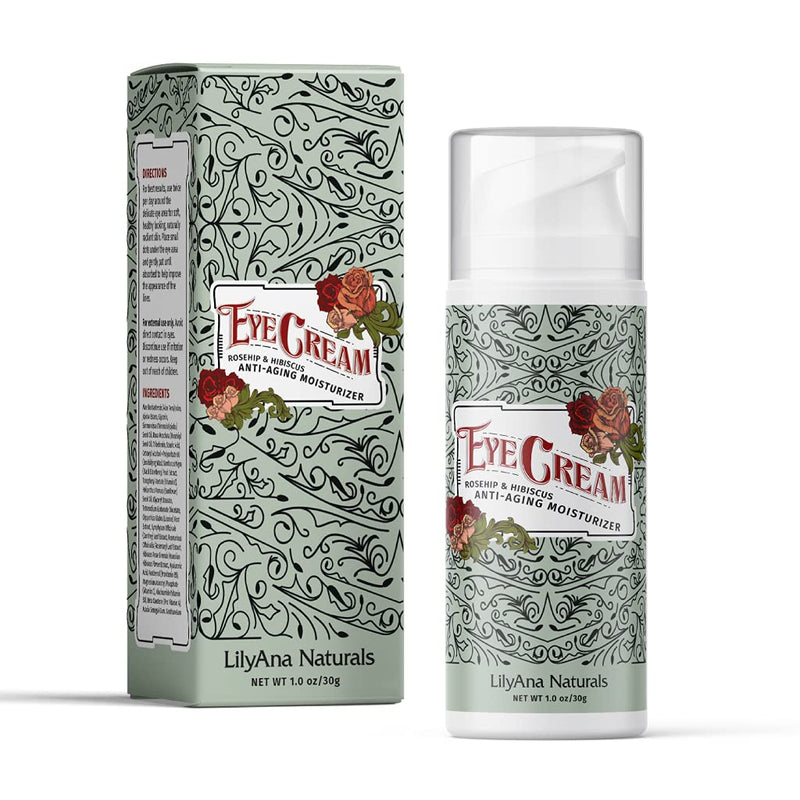 LilyAna Naturals Eye Cream - Made in USA, Eye Cream for Dark Circles and Puffiness, Under Eye Cream, Anti Aging Eye Cream - 1 oz (1-pack) LilyAna Naturals