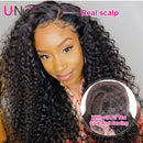 UNice Hair U Part Wig Human Hair Curly Wigs for Black Women Brazilian Virgin Hair Half Wigs Glueless Full Head U Shape Clip in Wig 150% Density 24inch UNICE Store