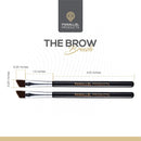 Parallel Products - The BROW Brush - (2 Pack) Premium Angled Eyebrow Brush for powder, cream, gel and wax PARALLEL PRODUCTS