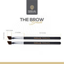 Parallel Products - The BROW Brush - (2 Pack) Premium Angled Eyebrow Brush for powder, cream, gel and wax PARALLEL PRODUCTS
