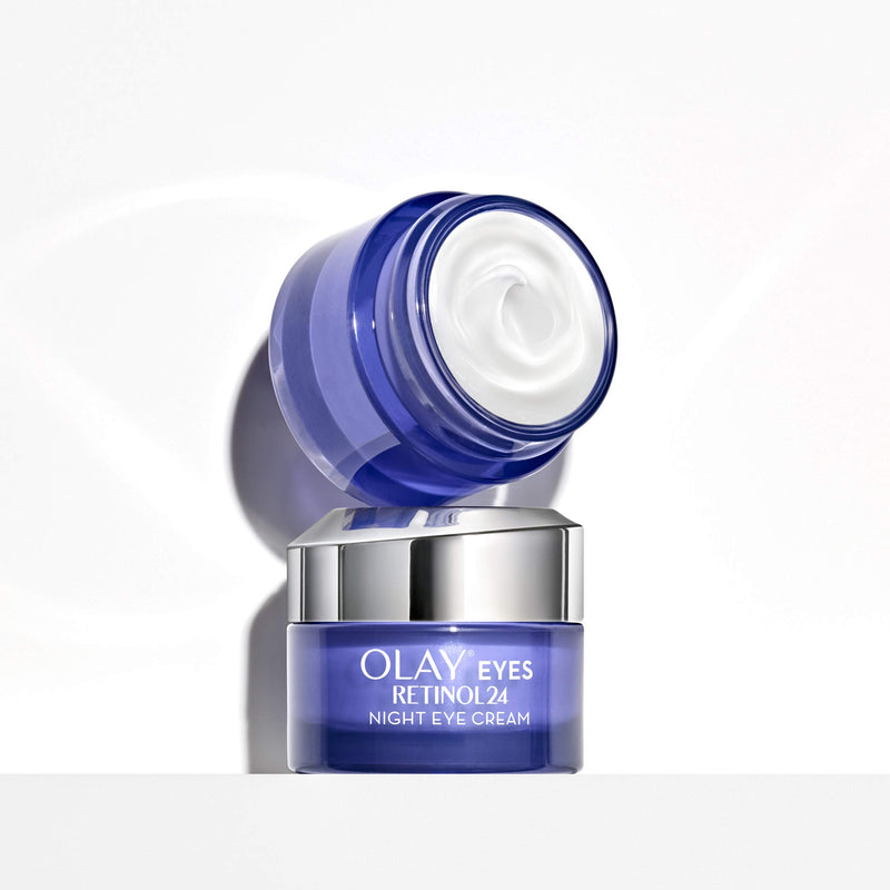 Olay Regenerist Retinol Eye Cream, Retinol 24 Night Eye Cream, 0.5oz + Whip Face Moisturizer Travel/Trial Size Gift Set Olay