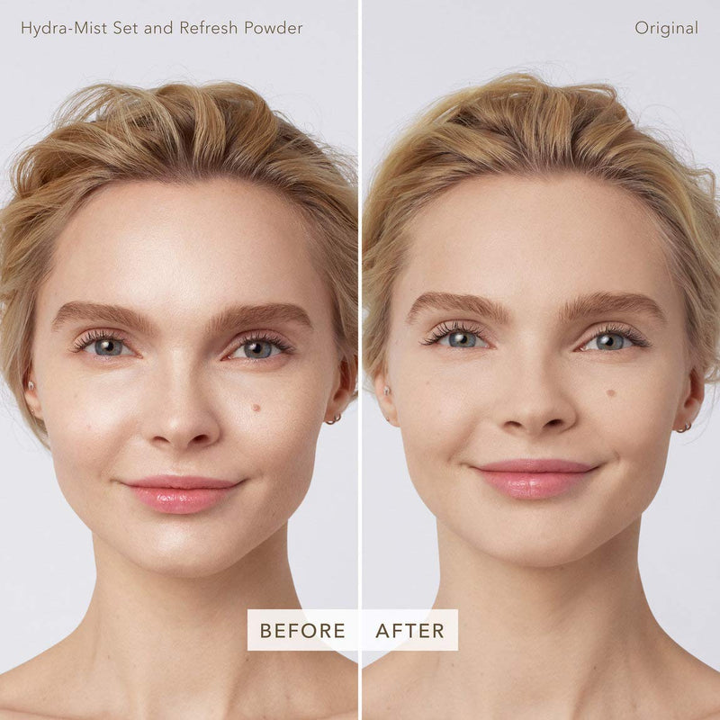 Becca Hydra-Mist Set & Refresh Powder, Loose Setting Powder, Original, 0.05 oz / 1.5 g, Trial Travel Size Mini Becca