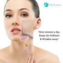 MoValues Rose Quartz Roller - Jade Roller For Face - Real Natural Rose Quartz - Face Roller, Face Massager for Face - Authentic and Durable MoValues
