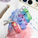 Beautyflier Clip-on Sleeve Chapstick Pouch Keychain Lipstick Holder Elastic Lip Balm Holder Travel Accessories (Style H (5 PCS)) Beautyflier