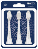 PRO-SYS VarioSonic V110 Ultra Soft Replacement Heads, Pack of 3. Also fits BURST brush! PRO-SYS