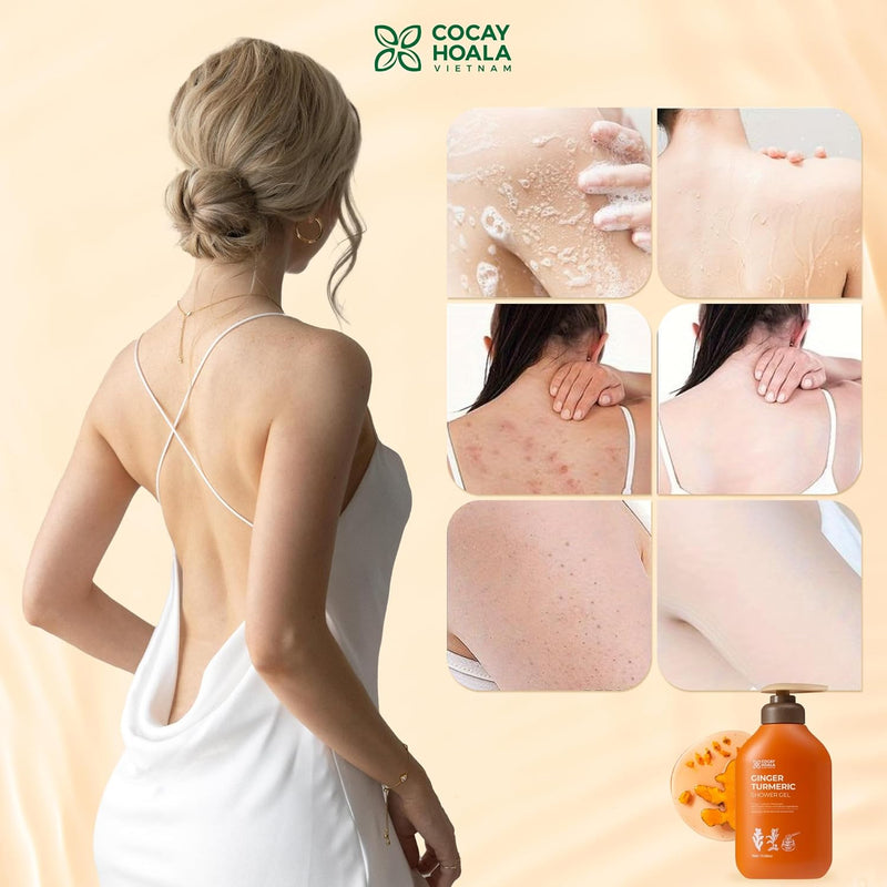 Ginger & Turmeric Body Wash | Hydrating & Cleansing Natural Exfoliating Body Wash for Daily Use, Silicone & Paraben-Free, 17.6oz | Nourishing & Revitalizing Infinity Warehouse