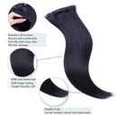 Maxfull Seamless Clip In Remy Human Hair Extensions Jet Black for Black Women, Invisi-PU Human Hair Extensions Clip On, 7pcs, 16inch, 110g Maxfull Store