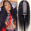 Blomas T-part Lace Front Wigs Human Hair Middle Part Long Deep Wave Human Hair Wigs for Black Women Brazilian Virgin Human Hair Lace Frontal Wig Natural Color (30 Inch) Blomas