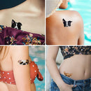 WIRESTER Temporary Tattoo Stickers for Girls Boys Kids Adults, Fake Tattoos on Face Hand Neck Wrist Party Favor Body Art, Tattoo Sheet 6 x 7.87 inch - Dog Designs (Basset Hound, Chihuahua, Bulldog) WIRESTER
