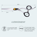 Professional Hair Cutting Scissors, 6.5 Inch ULG Barber Shears Scissors, Japanese Stainless Steel Haircut Scissors, Salon Razor Edge Series Hair Scissors with Adjustment Tension Screw ULG