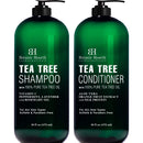 Botanic Hearth Tea Tree Shampoo & Conditioner Set (16 oz each) and Tea Tree & Mint Body Wash (16 oz) Bundle Botanic Hearth