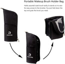 Makeup Brush Bag, Makeup Brush Holder Makeup Brush Organizer Makeup Brush Case, Stand-up Makeup Brush Bag Makeup Bag, Cosmetic Bag Artist Storage Bag Makeup Brush Cup (Small, Black) TANTO