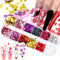 12 Colors Heart Holographic Nail Glitter Sequin Accessories Colorful 3D Nail Flakes Powder UV Gel Polish Acrylic Design for Women Girls Manicure Tips False Nails Supplies Kit Decorations KANGM