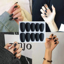 editTime 12 sets/288pcs Solid Colors Matte Acrylic Ballerina Coffin False Nails Full Cover Fake Nails Tips Natural Medium False Nail with a Crystal Nail File (Matte Ballerina) editTime