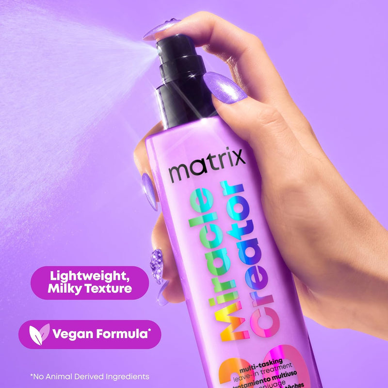 Matrix Miracle Creator Leave-In Conditioner Spray| Moisturizing, Detangling, Frizz Control Treatment| Heat Protectant| Natural, Curly, Damaged Hair| Sulfate Free Infinity Warehouse