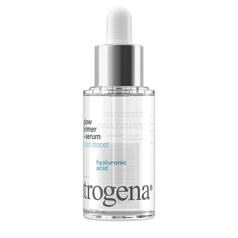 Neutrogena Hydro Boost Glow Booster Primer & Serum, Hydrating & Moisturizing Face Serum-to-Primer Hybrid, Infused with Purified Hyaluronic Acid & Designed to Instantly Hydrate, 1.0 fl. oz Neutrogena