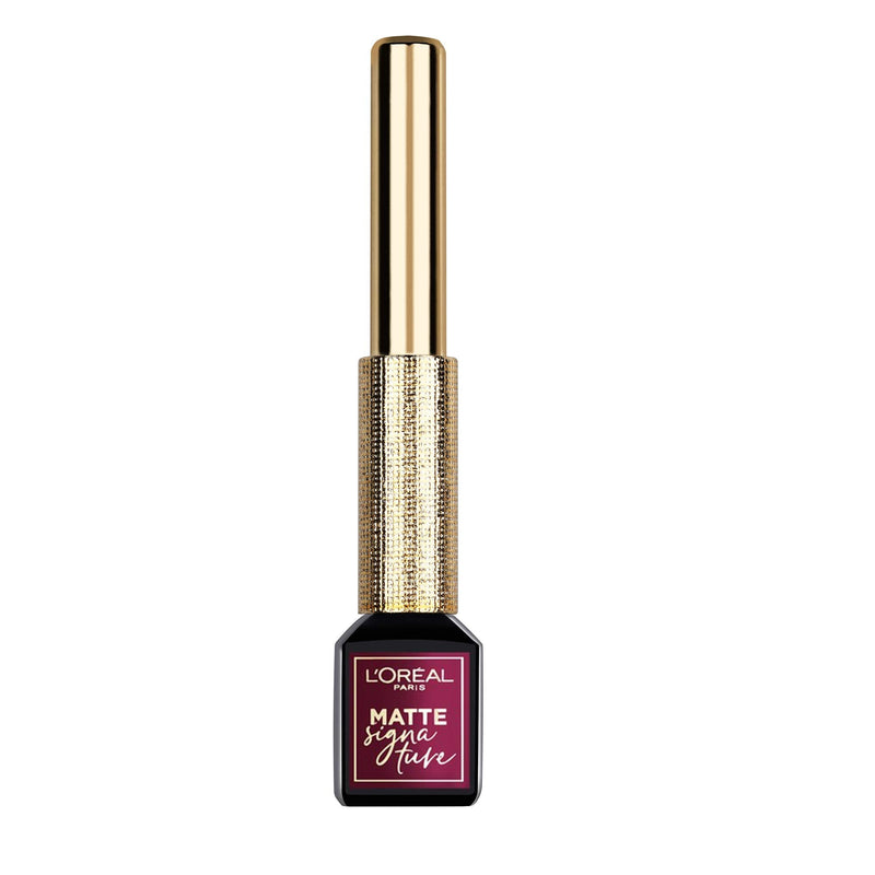 L'Oreal Paris Makeup Matte Signature Liquid Dip Eyeliner, Waterproof, Precise and Easy Application, All Day Wear, Vivid Matte Finish, Burgundy, 0.07 fl; Oz. L'Oreal Paris