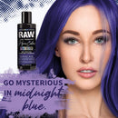 RAW Midnight Blue Demi-Permanent Hair Color, Vegan, Free from Ammonia, Paraben & PPD, lasts over 45 washes, 4oz Ardell Store