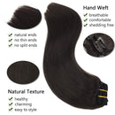 GOO GOO Clip in Hair Extensions Human Hair Dark Brown 20 Inch 120g 7pcs Remy Hair Extensions Real Natural Hair Straight Thick GOO GOO Store
