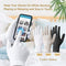 EvridWear Unisex Moisturizing Cotton Gloves with Touchscreen Fingertips for Eczema Beauty Cosmetic Dry Hands Sensitive Irritated Skin Therapy Overnight Bedtime, 6 Pairs, Lightweight-White, S/M Evridwear