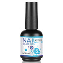 Nail Glue for Acrylic Nails - 4 in 1 Gel Glue for Nails (Curing Needed), INFELING Multifunctional Gel Nail Glue for Press on Nails 15ML,Glue Gel for Nails,Base Coat,Slip Solution INFELING