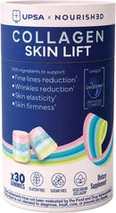 Upsa Nourished Collagen Skin Lift 30ct – Ovoderm® Egg Membrane Complex with Vitamin C, Zinc & Selenium – Sugar-Free Vegetarian Gummies – Plastic-Free Biodegradable Packaging Infinity Warehouse