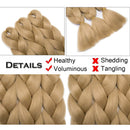 Jumbo Braiding Hair 24 inch Jumbo Braid Hair Extensions Jumbo Box Braids Crochet Hair Long Rainbow Colorful for Women Kids DIY High Temperature Synthetic Fiber Ash Blonde 1 Bundle Benehair