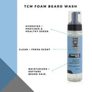 TCM Beard Wash & Moisturize Bundle - Include 7.5oz TCM Foam Beard Wash & 2oz TCM Beard Oil TCM