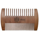 Murai by Giorgio GIOWC Wooden Beard Combs for Men - Dual Action Fine & Wide Tooth Wood Comb, Perfect for Use with Balms and Oils, Pocket Comb for Beards - Cherrywood Beard & Moustache Comb GIORGIO