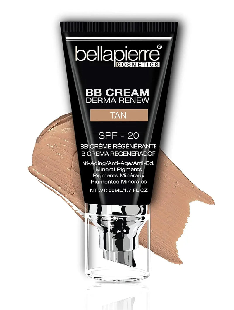 bellapierre BB Cream with SPF 20 - Tinted Sunscreen, Concealer, Matte Foundation, & Moisturizing Face Cream | Lightweight Formula + Pump Top Applicator | Non-Toxic & Paraben Free | 1.7 Oz - Medium Infinity Warehouse