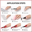 TOMICCA Glitter Gel Nail Polish Set of 6 Pcs Gel Polish Glitter Multi-color Sparkle Nail Gel Polish Kit Varnish Manicure Set Soak Off UV LED Nail Gel for Lady, Girls, Starter Nail DIY at Home TOMICCA