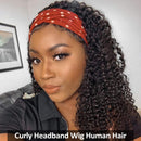 CYNOSURE Curly Headband Wig Human Hair Wigs for Black Women 9a Glueless None Lace Front Wigs Human Hair No Need Pre Plucked Natural Black Color Brazilian Hair Curly Wig(20, Headband Wig Curly） CYNOSURE