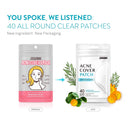 Avarelle Pimple Patches (40 Count) Hydrocolloid Acne Patches, Acne Spot Treatment for Blemishes and Zit with Tea Tree Oil, Calendula Oil and Cica Oil for Face, Vegan, Cruelty Free Certified (40 PATCHES) AVARELLE