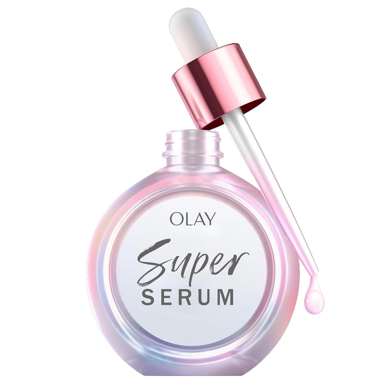 Olay Super Serum - Niacinamide, Vitamin C & E, Collagen Peptide, AHA - 5-in-1 Skin Care Benefits for Face - Healthy Glow, Brightening, Hydrating, Smoothing, Firming, Evens Tone, Anti-Aging, 1.7 Oz Infinity Warehouse