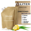 Terra Pure Spa Collection 1 Liter Body Wash Refill Bag For Soap Dispensers | Bulk Toiletries for Vacation Rentals, and Home Bathroom Showers | Green Tea Lemongrass | Set of 3 Infinity Warehouse