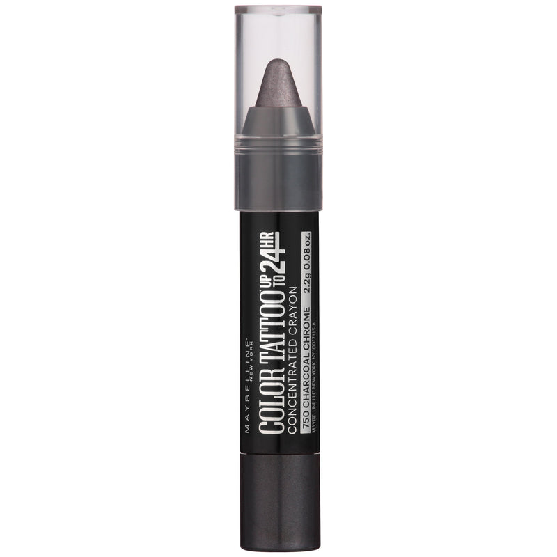 Maybelline Eyestudio ColorTattoo Concentrated Crayon,750 Charcoal Chrome, 0.08 oz. Maybelline New York