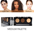 Full Coverage Concealer Palette, Waterproof Concealer Cream, 3 Colors + Brush, by Dermaflage Dermaflage