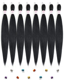 Braiding Hair Pre Stretched 8 Packs 20inch Omber Braiding Hair Crochet Braids Pre Stretched Braiding Hair (1B) MIRRA'S MIRROR Store