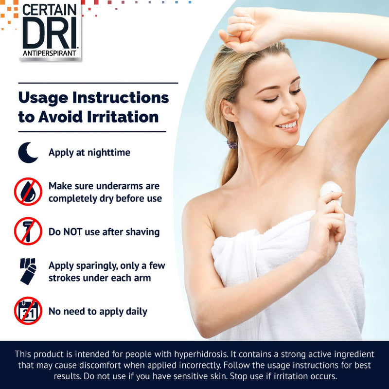 Certain Dri Prescription Strength Clinical Antiperspirant, 72 Hour Protection from Excessive Sweating, 1.2 Fl Oz (Pack of 3) Certain Dri Store