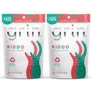 GRIN Kiddo Flossers, Berry Awesome Flavor, Recycled Plastic, Jumbo Grip, Get Your KIDDOS Flossin’ Early, Larger Floss Head, Child Safe! 80 Count, Floss Picks, Dental Flossers Infinity Warehouse