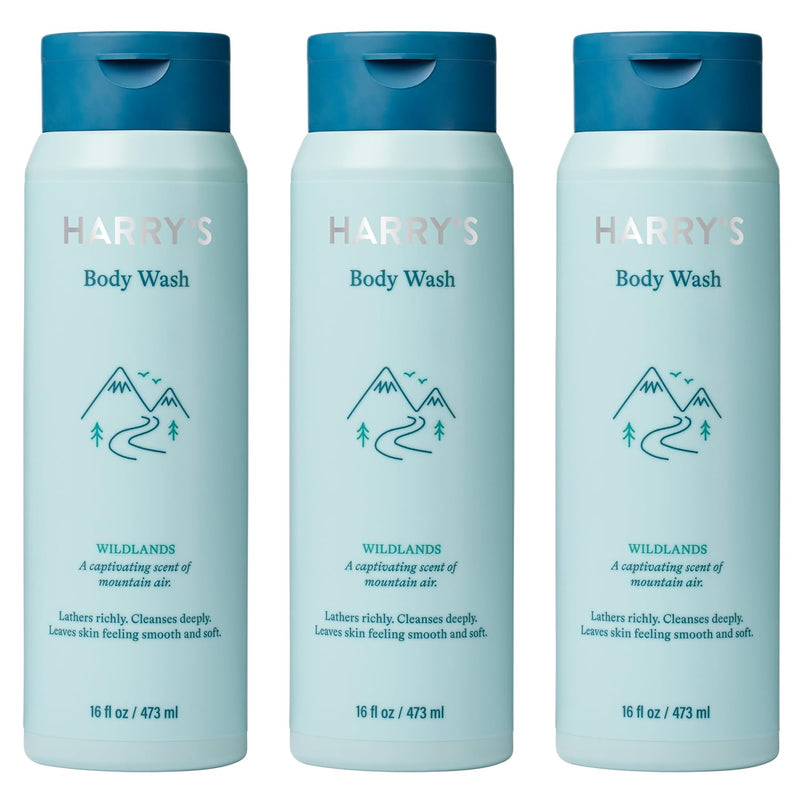 Harry's Men's Body Wash - Wildlands - (3 Pack) 18 fl oz - Shower Gel for Men - No Parabens, Sulfates, or Dyes Infinity Warehouse