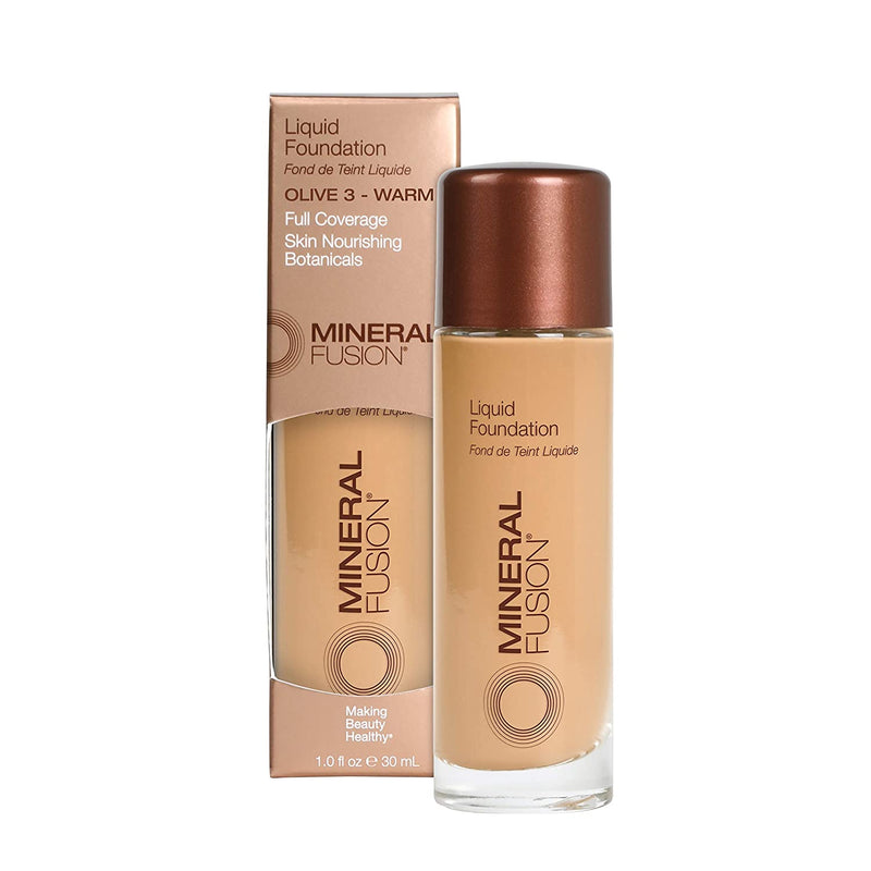Mineral Fusion Liquid Foundation, Olive 3, 1 Fl Ounce Mineral Fusion Store