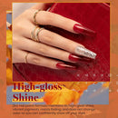 Beetles 20 Pcs Fall Winter Gel Nail Polish Kit, Nail Gel Polish Red Yellow Orange Green Gel Polish Set with Glossy & Matte Gel Top Coat Base Coat Soak Off Nail Lamp Christmas Thanksgiving Gift beetles Gel Polish