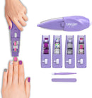 Blinger Ultimate Nail Wand Collection, Purple - Glam Your Nails with Sticker Sheets, 1 Step Process, No Drying, No Waiting – Nail Art for School, Parties, Special Occasions, Everyday Use – Exclusive Blinger Store