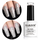 Glitter Gel Nail Polish, Gold Diamond Gelpolish Spark Shiny Nail Art Soak Off U V L E D Lacquer Gel Nail Starter Manicure Salon DIY at Home RAR82 Infinity Warehouse