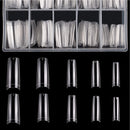 Beetles Acrylic Nail Tips - Fake Nails Half Cover Clear French Artificial False Nails with Case for Acrylic Nail/Dip Powder Nails/Poly Nail Extension Gel Nail Art DIY Home beetles Gel Polish