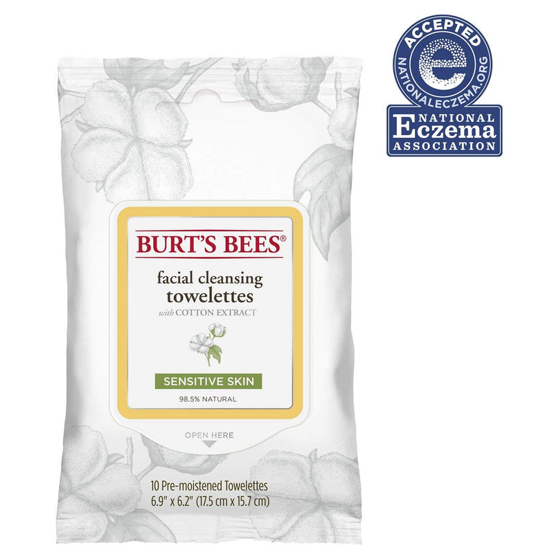 Burt's Bees Sensitive Facial Cleansing Towelettes with Cotton Extract for Sensitive Skin - 30 Count Burt's Bees Store