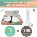 SWEET ADELINE Reusable Makeup Remover Pads -18 pcs + Laundry Bag + Gift box for storage | Reusable cotton rounds | reusable cotton pads for all skin types | Organic Reusable Facial Rounds | Trifecta Living Co.
