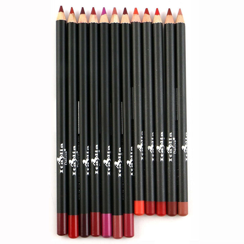 12pc Italia Deluxe Ultra Fine Lip Liner set of 12 color Italia